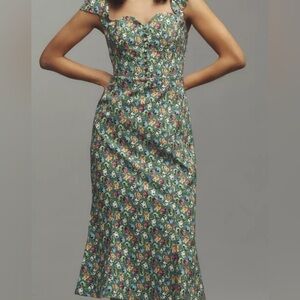 ✨ Anthropologie Cecily Fit & Flare Sweetheart Dress Sz XLP